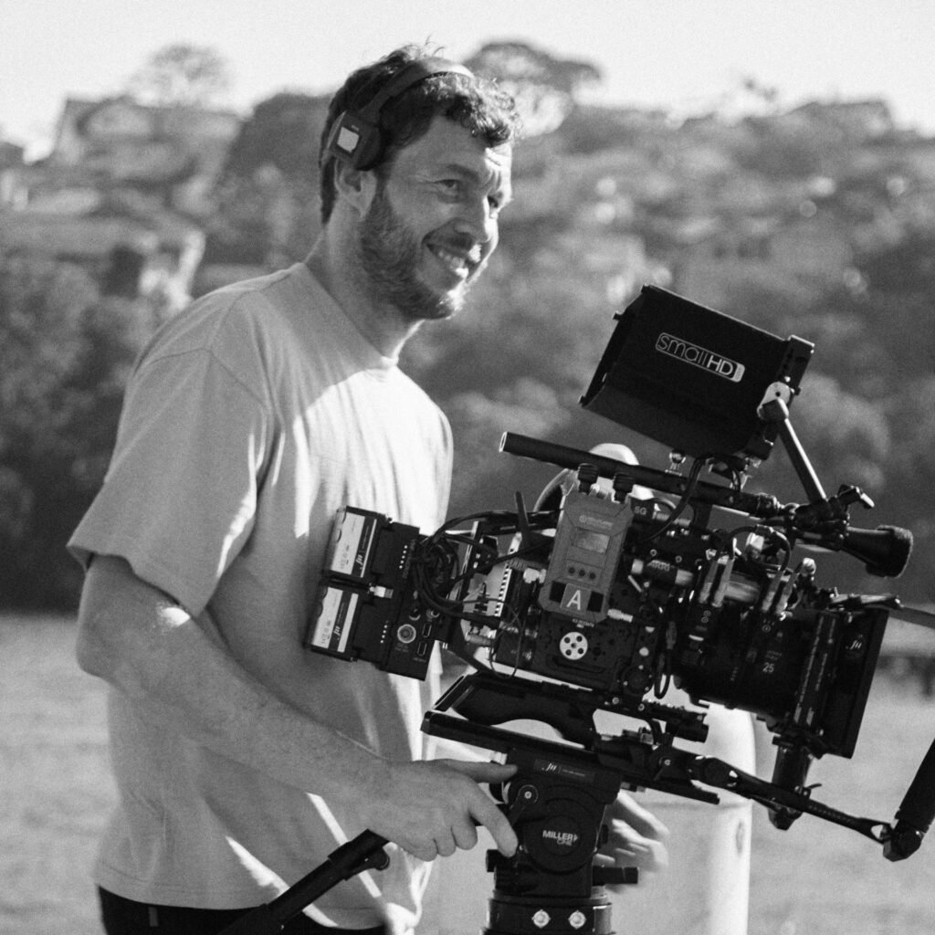 Jake Ward, Sydney Director of Photography, operating a camera on set